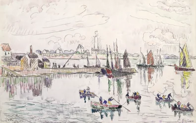 Der Hafen von Lomalo, Bretagne, 1922